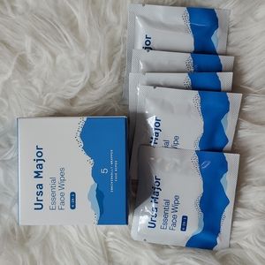 Ursa Major, essential face wipes, deluxe sample 5 count, sealed, "5 for $20"